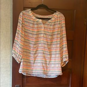 Multicolor 3/4 sleeve blouse